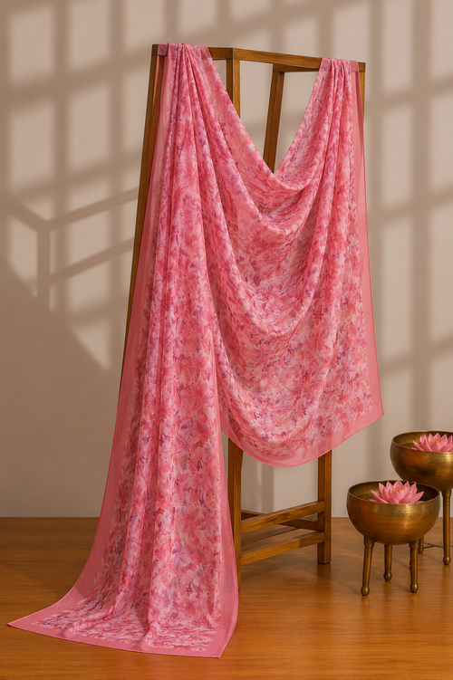Karivani Luxury Floral Cotton Dupatta