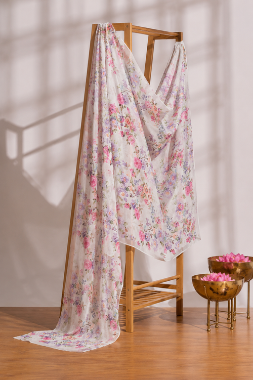 Karivani Luxury Floral Cotton Dupatta