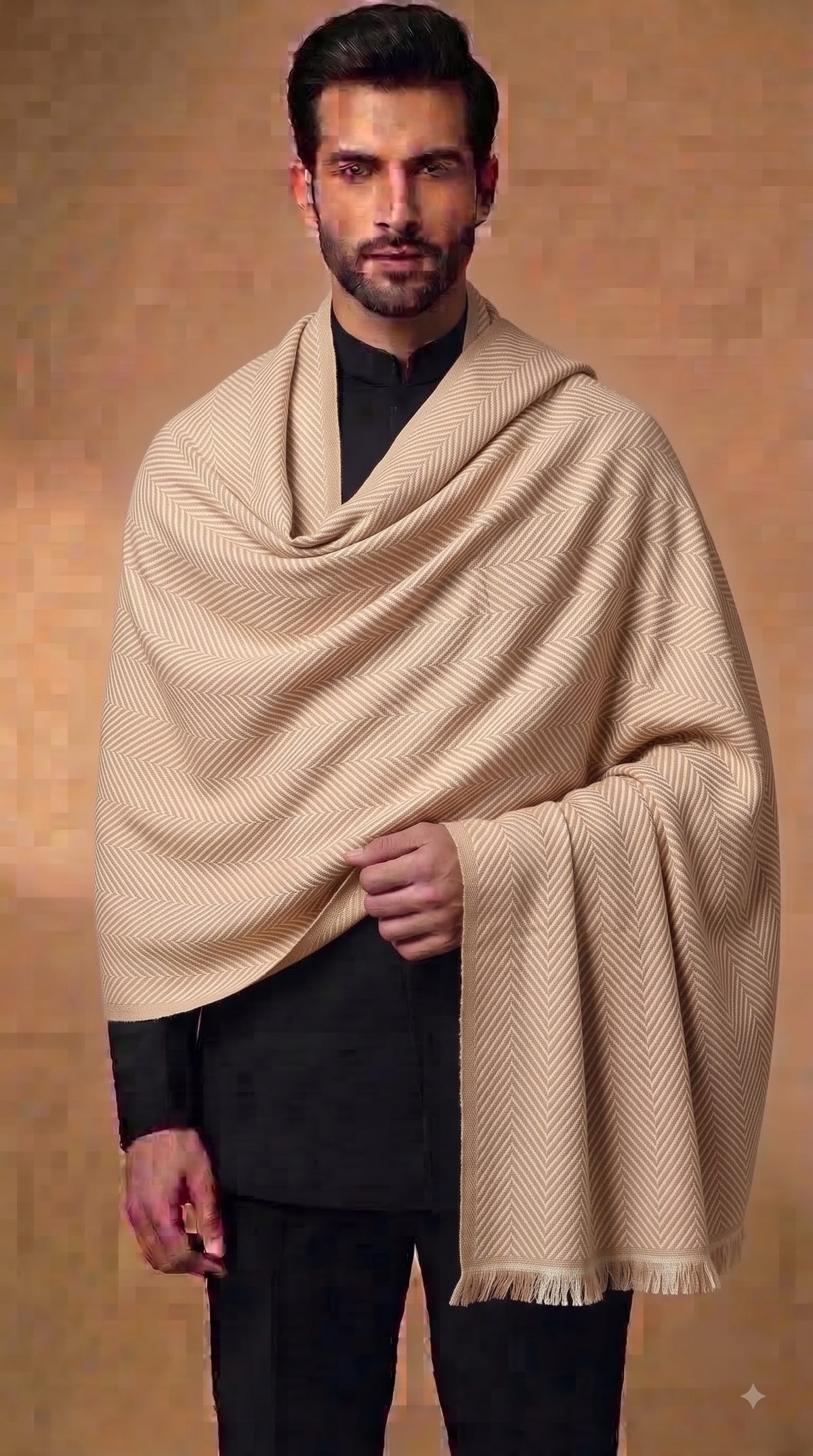 Poly Viscose Fisherman Textured Stole