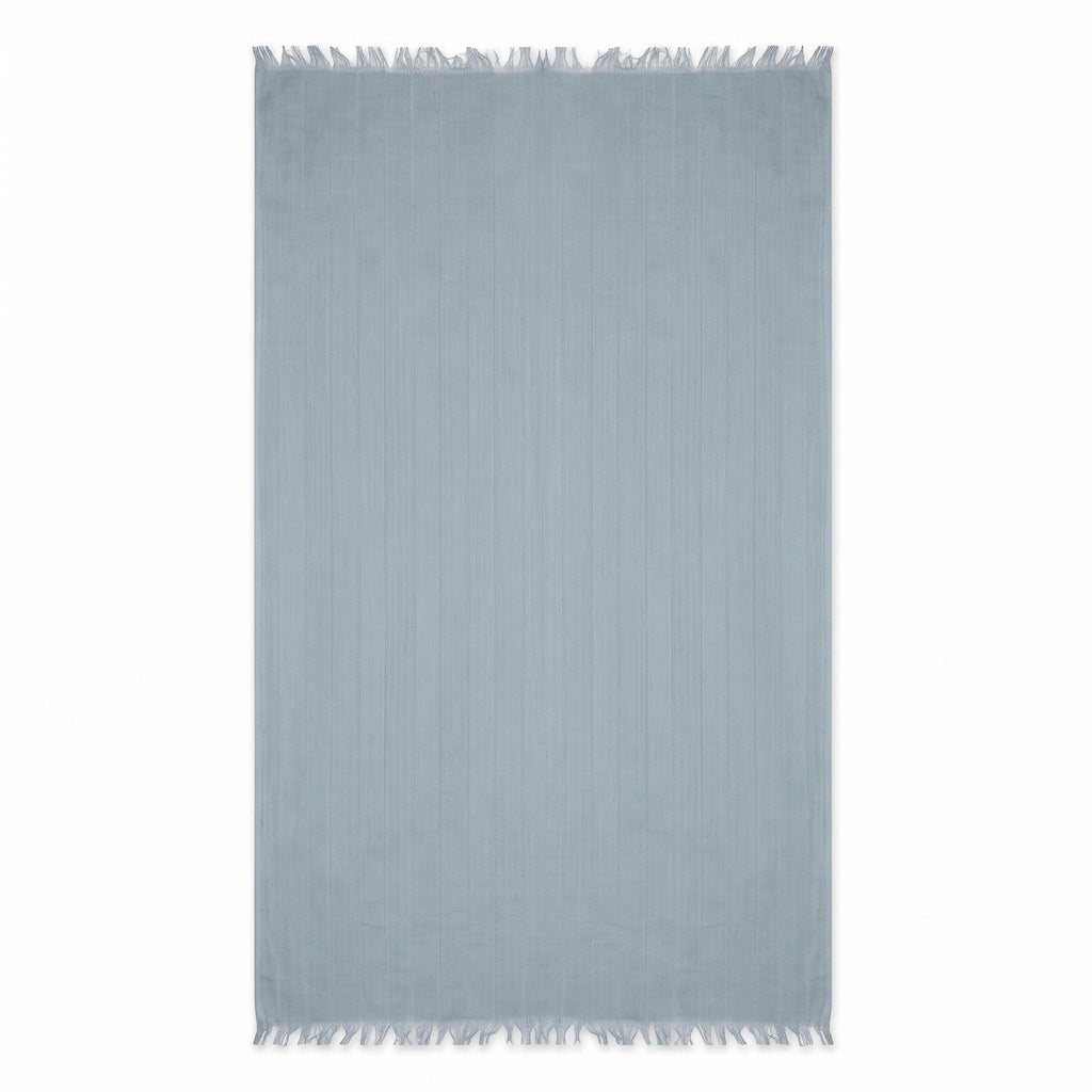 Blue Solid Cotton Stole