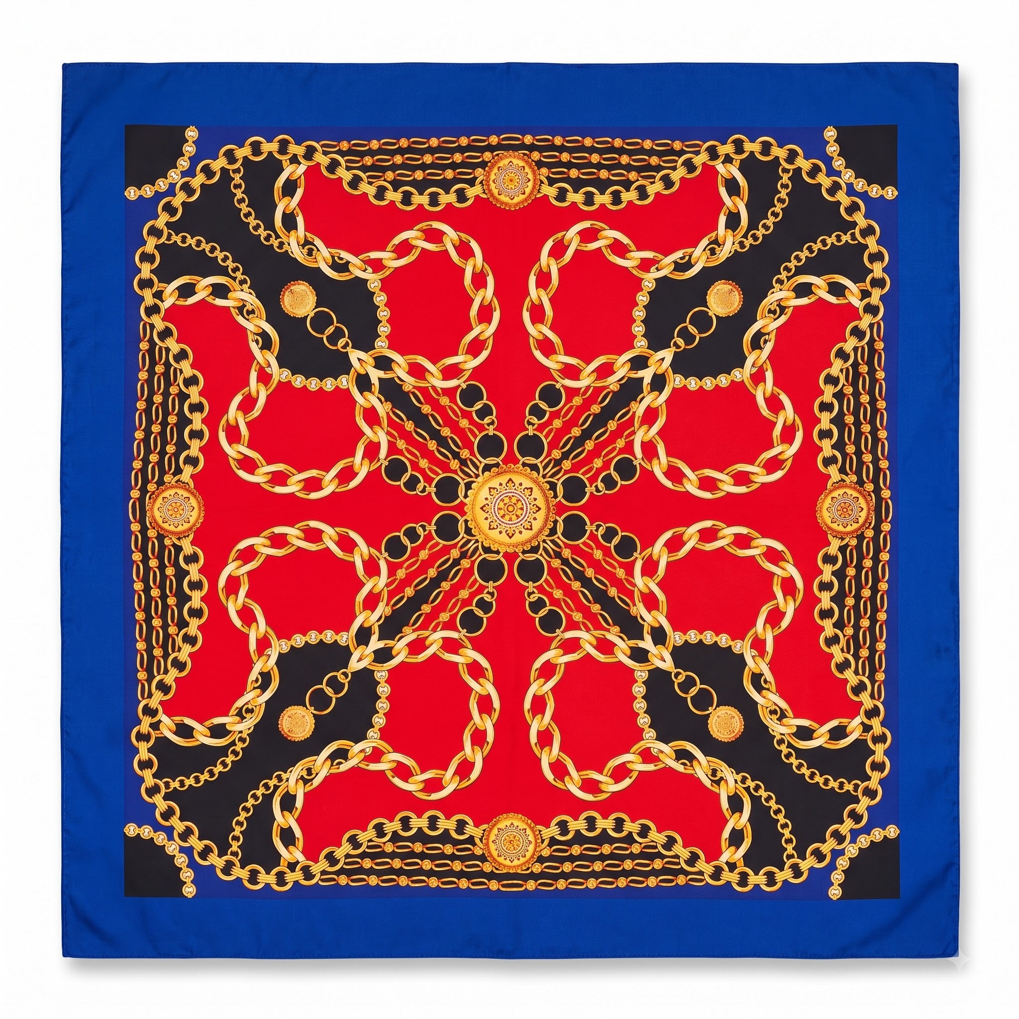Boho Paisley Print Satin Square Scarf