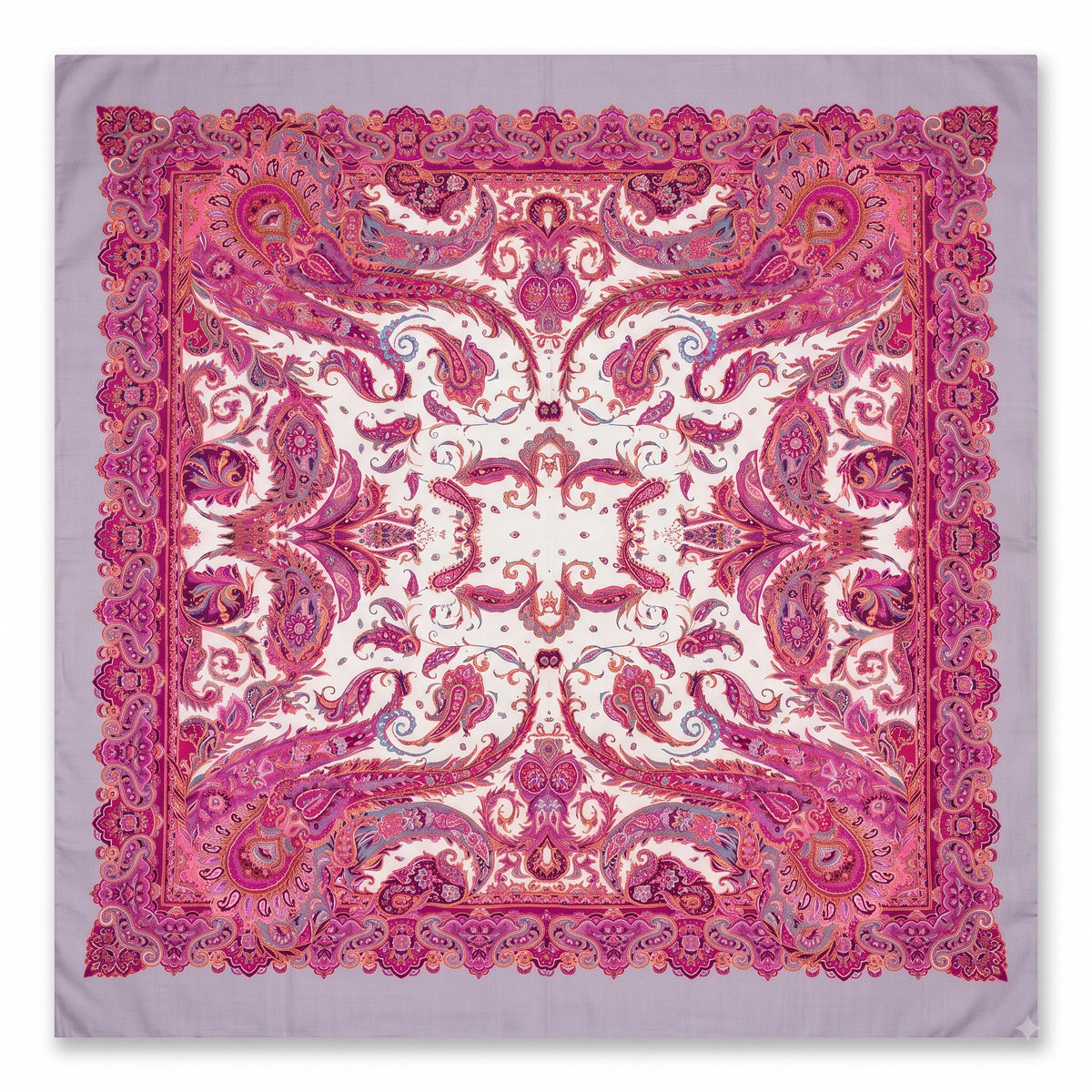 Boho Paisley Print Satin Square Scarf