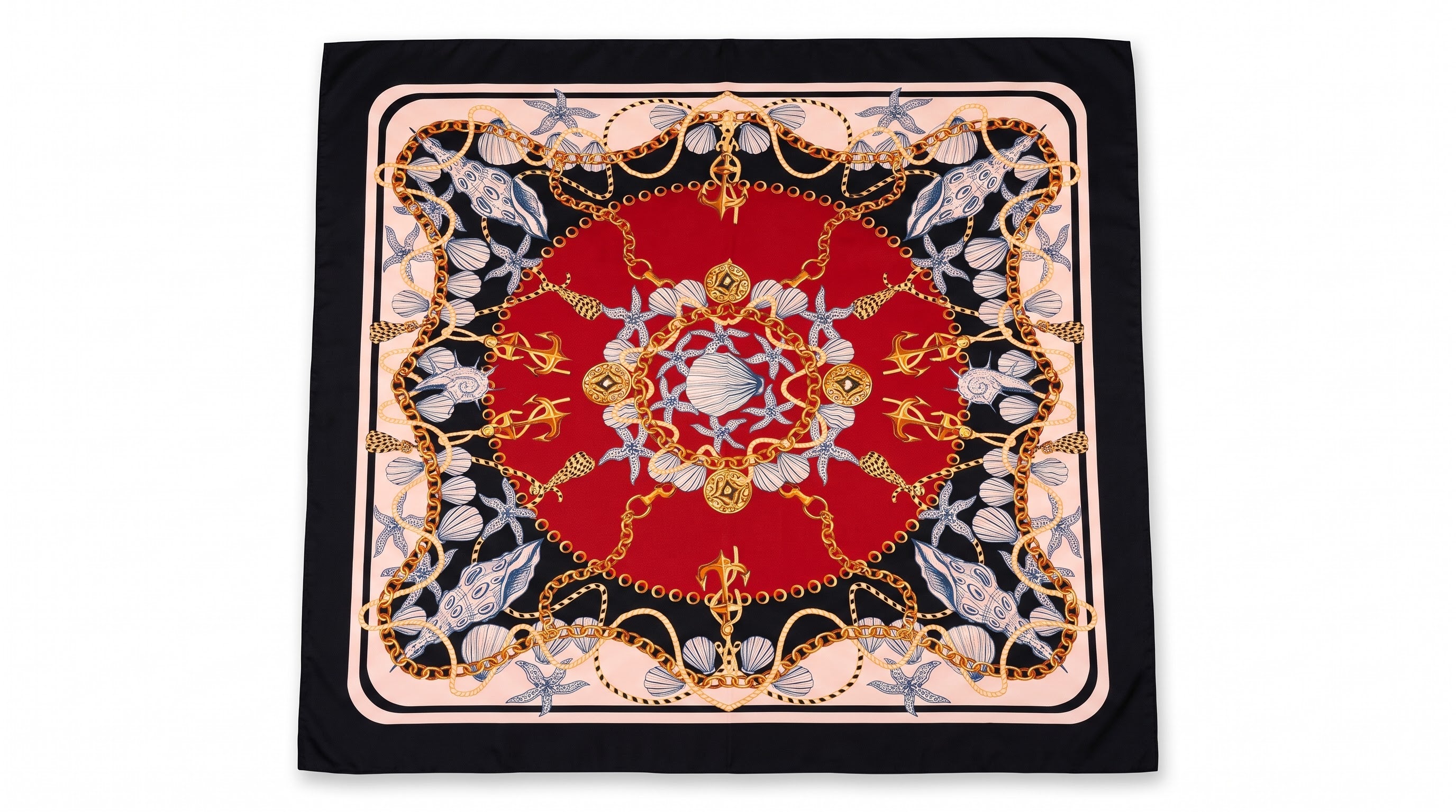 Boho Paisley Print Satin Square Scarf