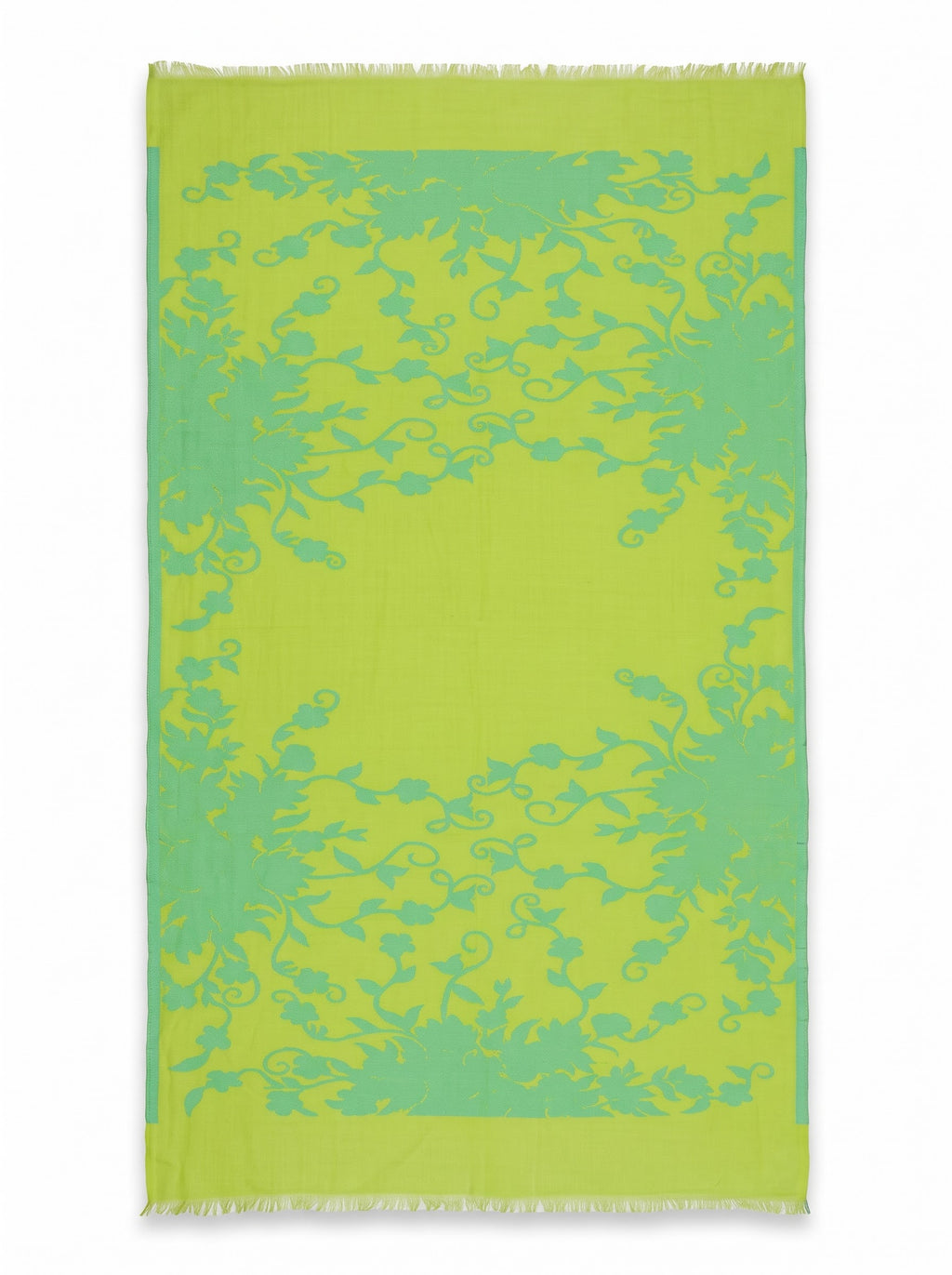 Cotton Jacquard Stole - Green