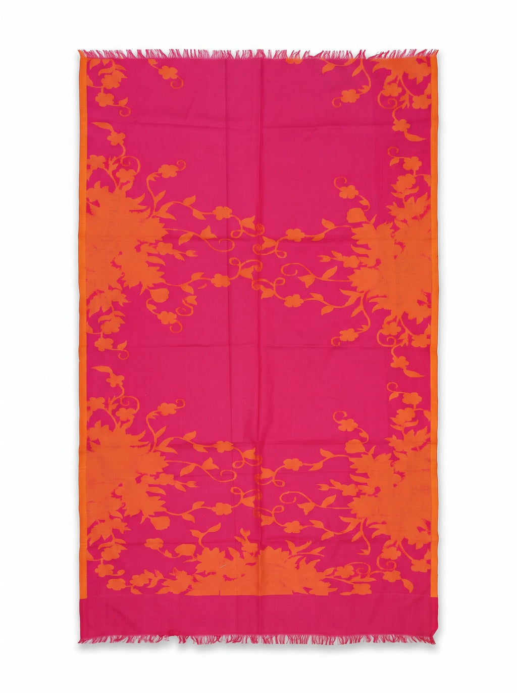 Cotton Jacquard Stole - Pink