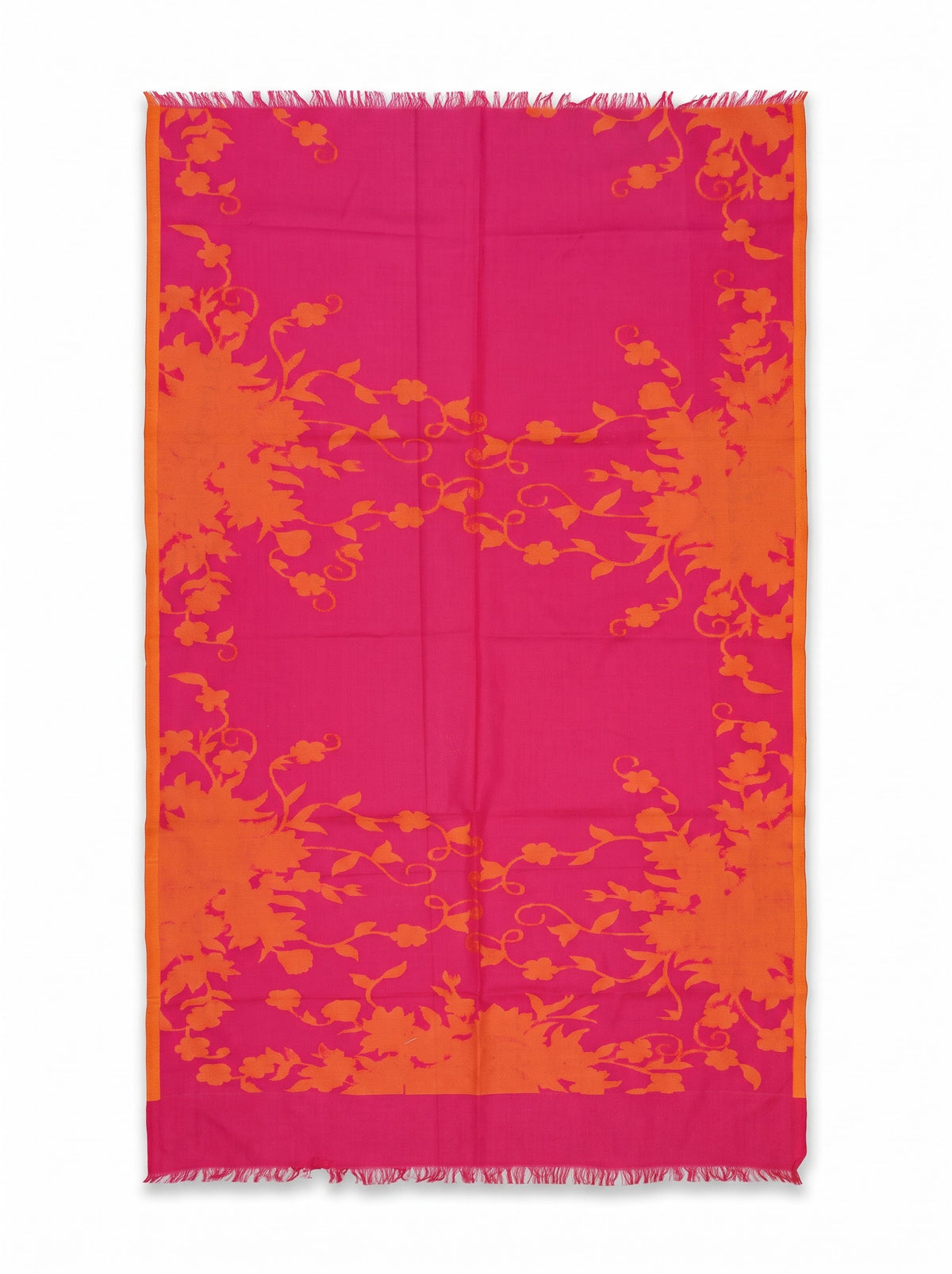 Cotton Jacquard Stole - Pink