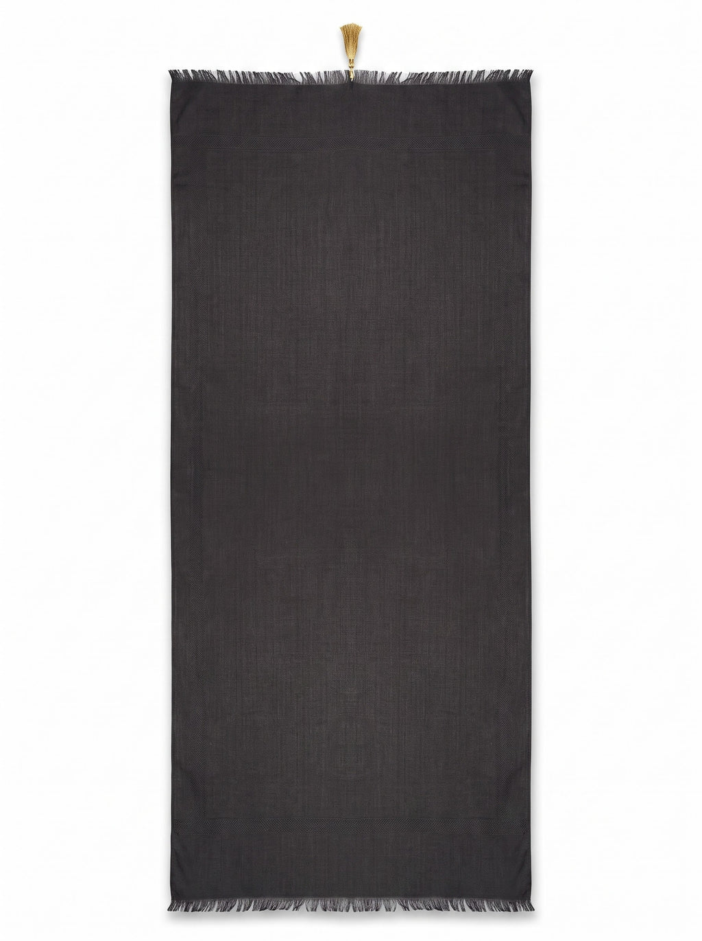 Charcoal Grey Solid Cotton Stole