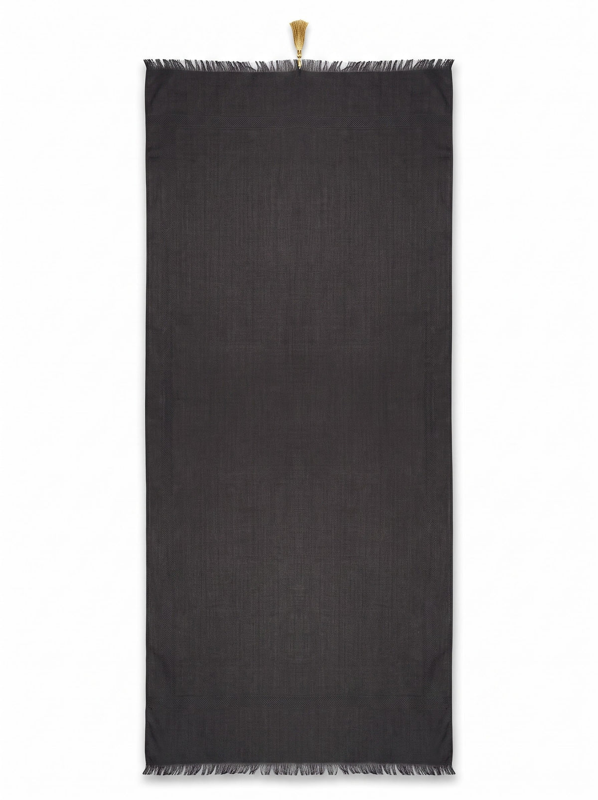 Charcoal Grey Solid Cotton Stole