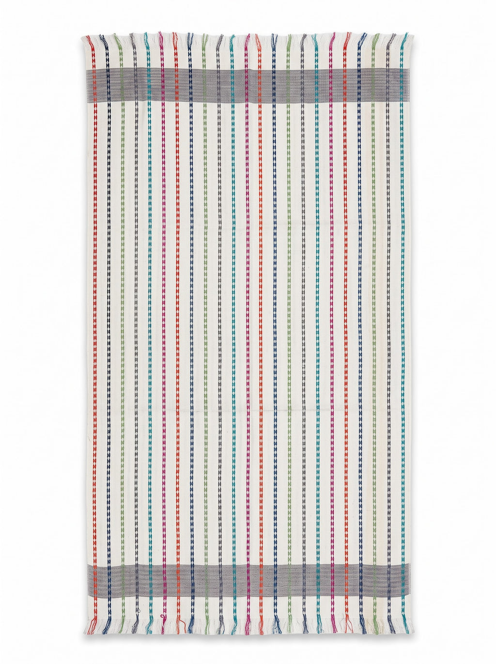 Viscose multi colour stripe dobby stole