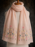 Multicolor Embroidered Linen Stole