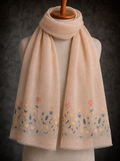Multicolor Embroidered Linen Stole