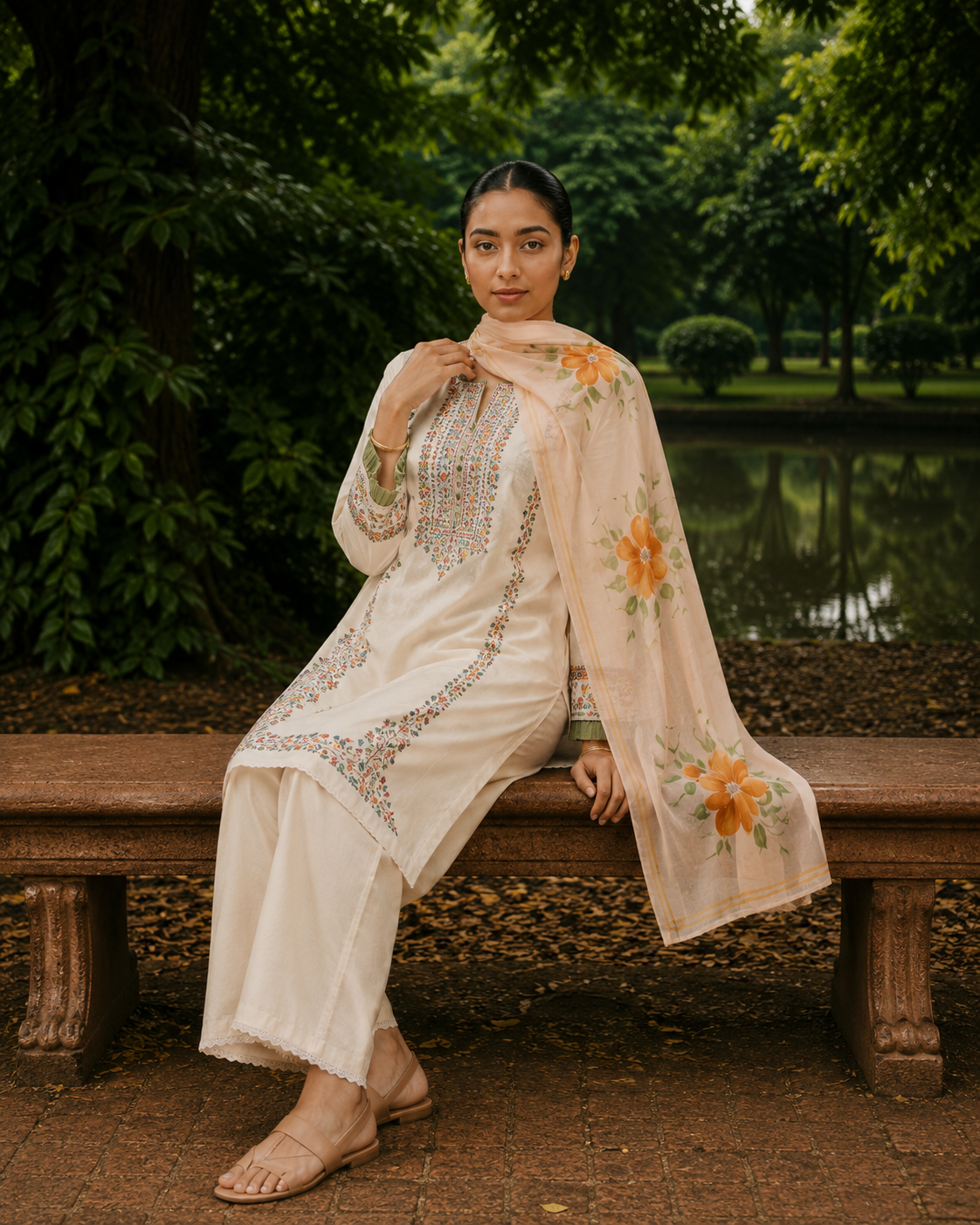 Karivani Luxury Hand Paint Dupatta