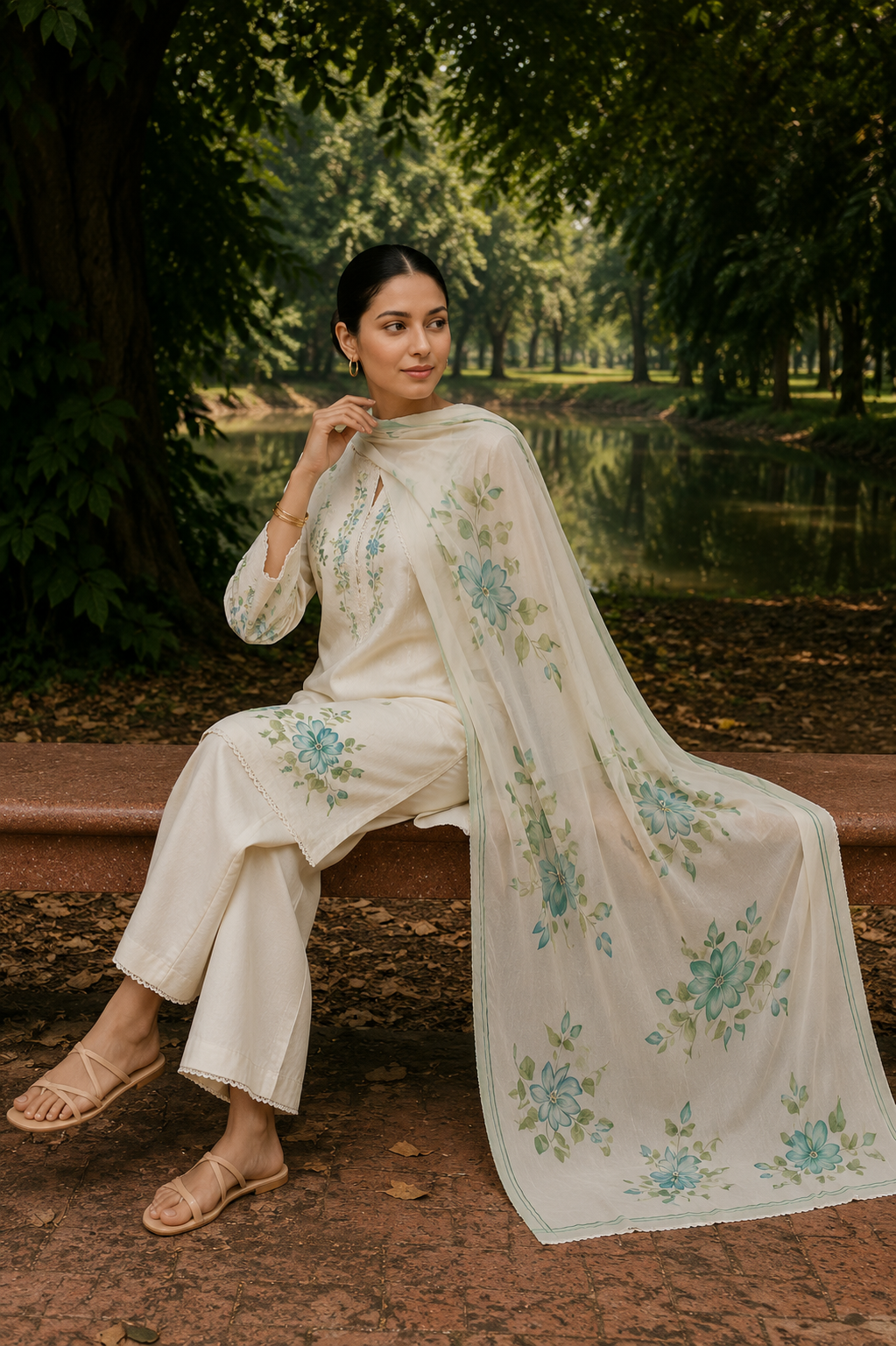 Karivani Luxury Hand Paint Dupatta