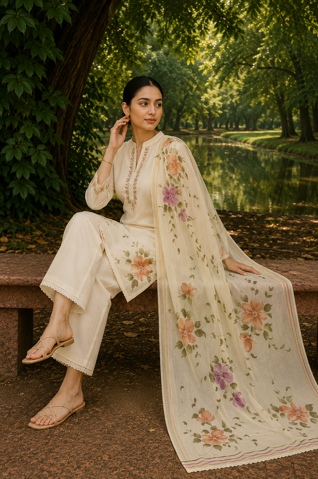 Karivani Luxury Hand Paint Dupatta