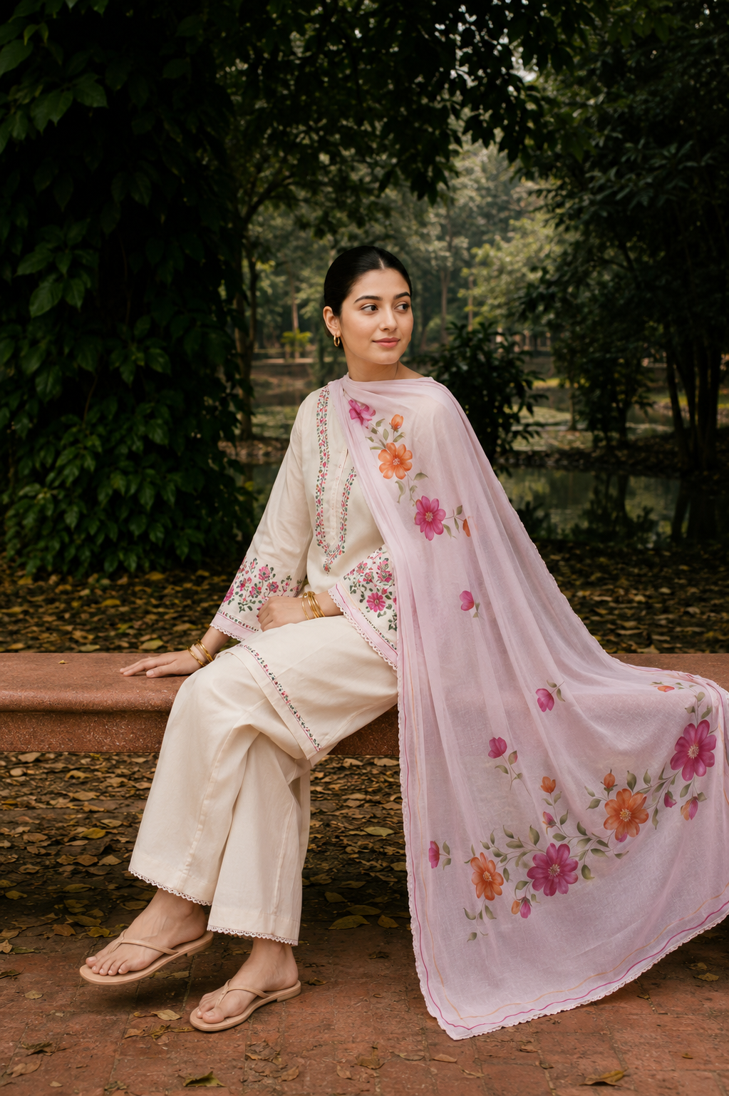 Karivani Luxury Hand Paint Dupatta