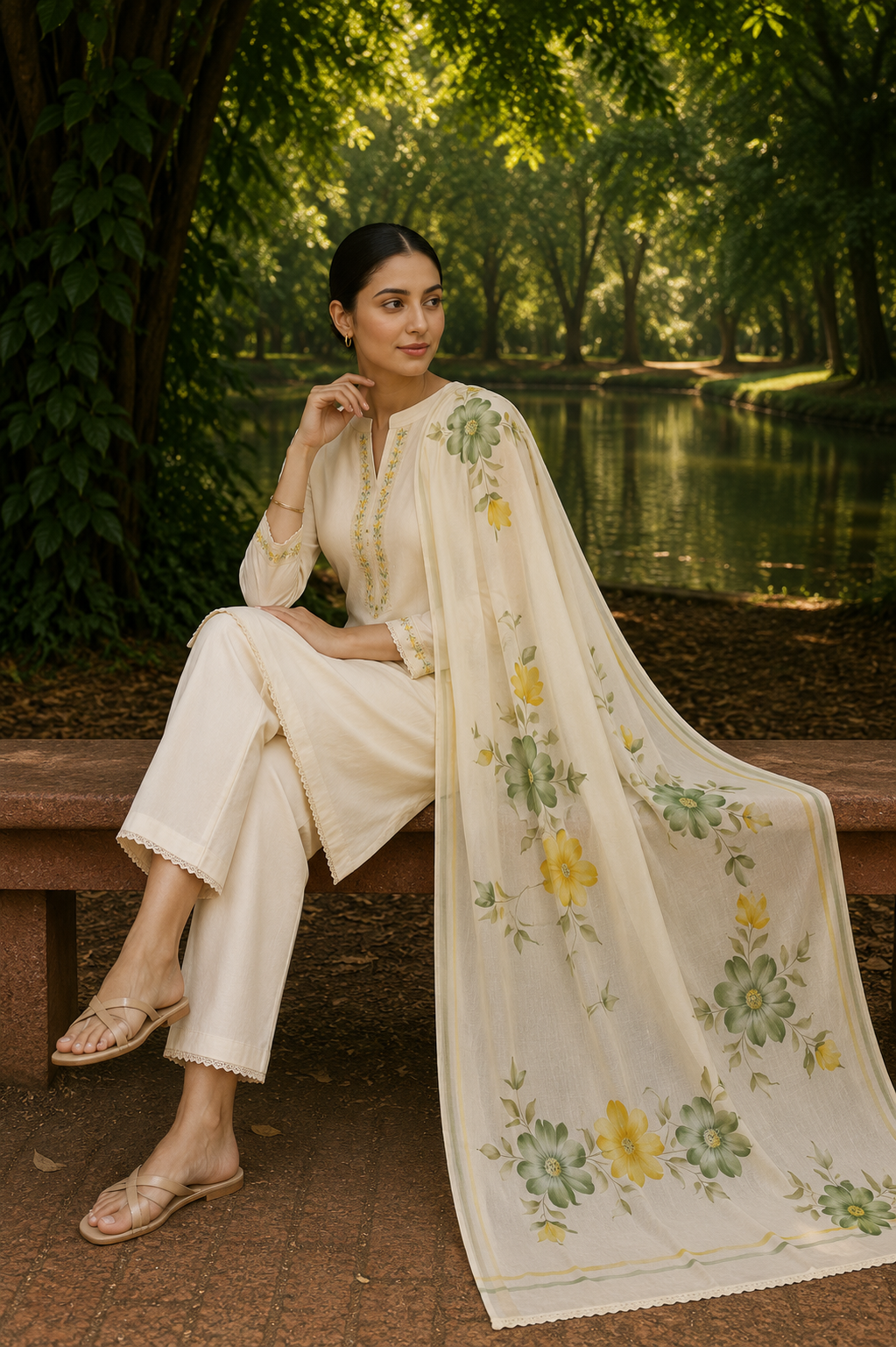 Karivani Luxury Hand Paint Dupatta