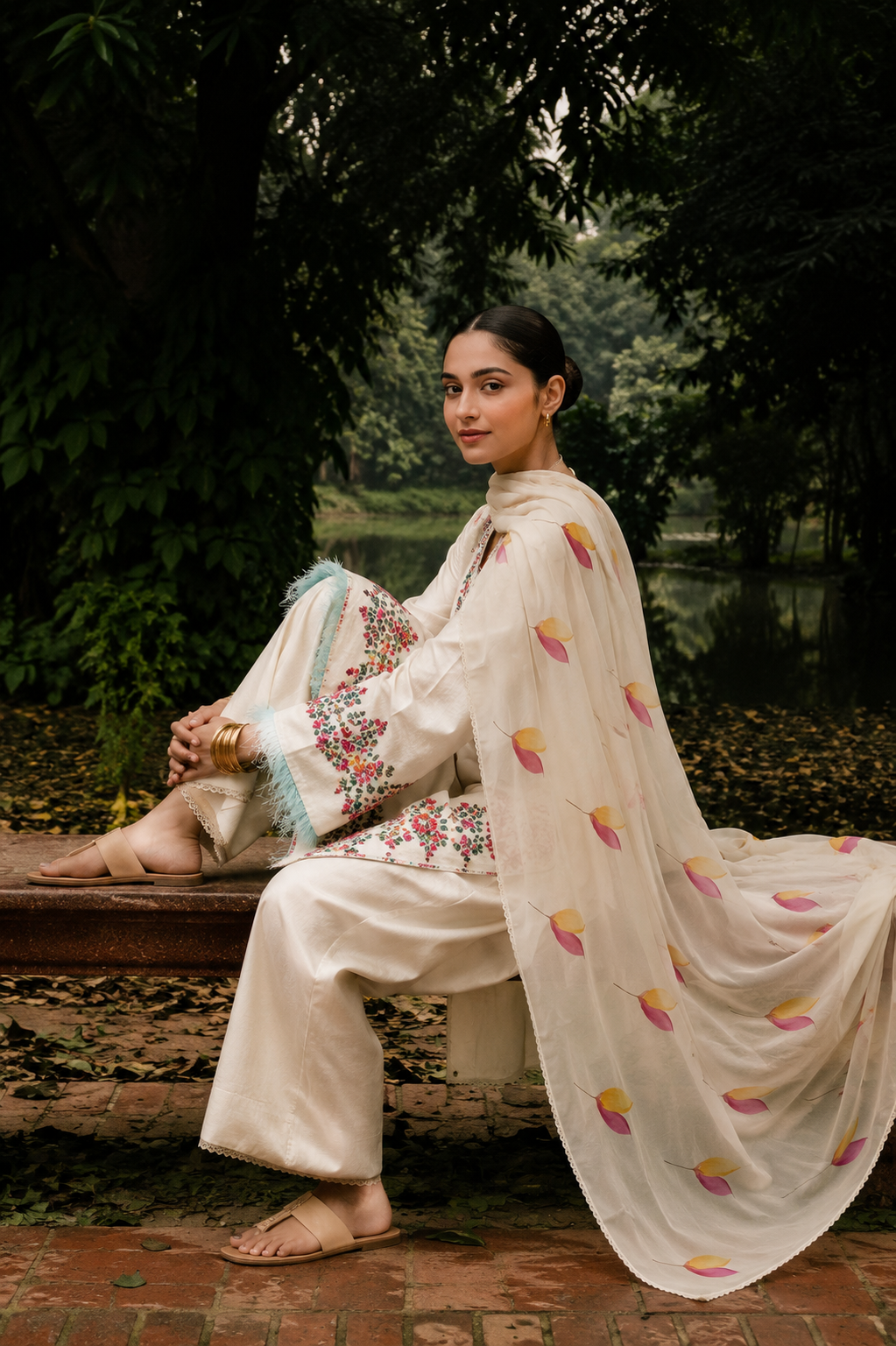 Karivani Luxury Hand Paint Dupatta