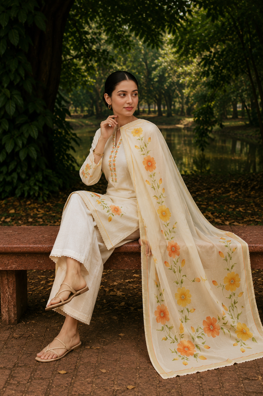 Karivani Luxury Hand Paint Dupatta