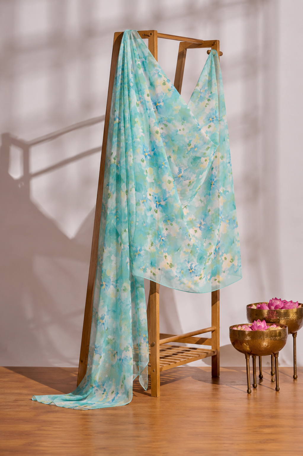 Karivani Luxury Floral Cotton Dupatta