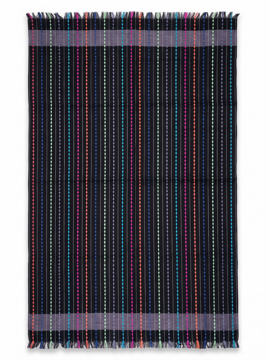 Viscose multi colour stripe dobby stole