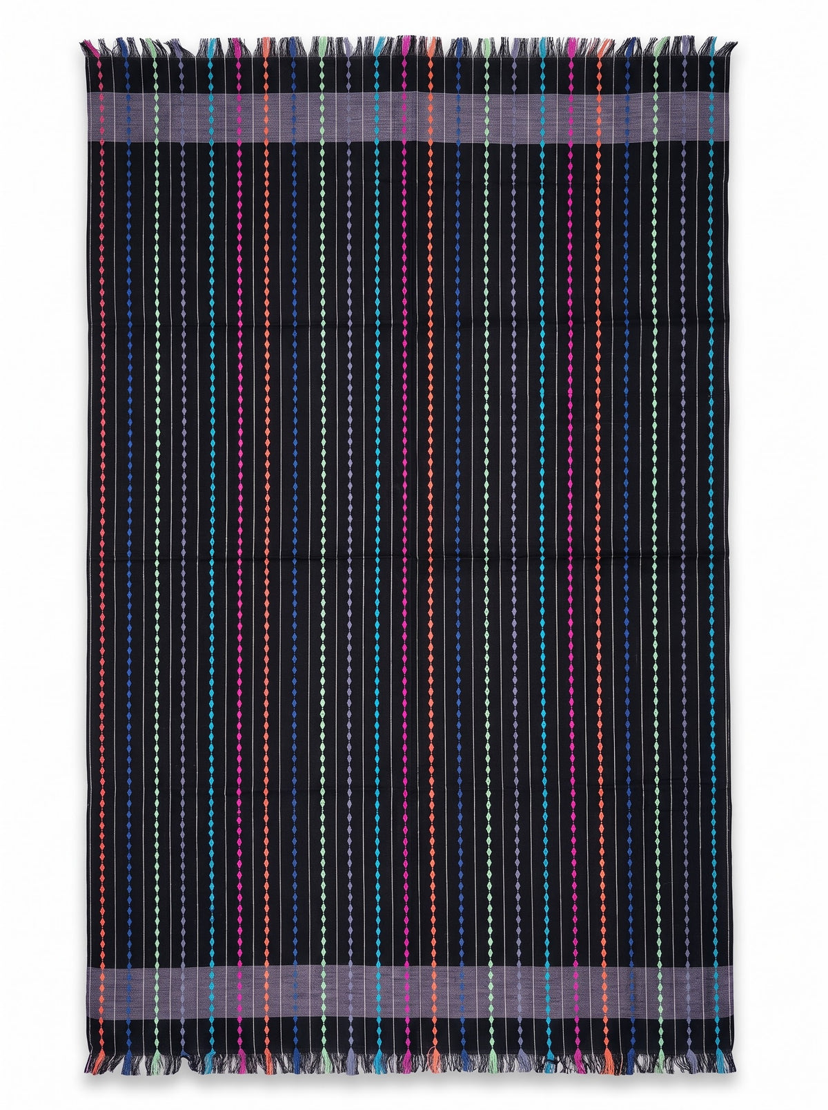Viscose multi colour stripe dobby stole
