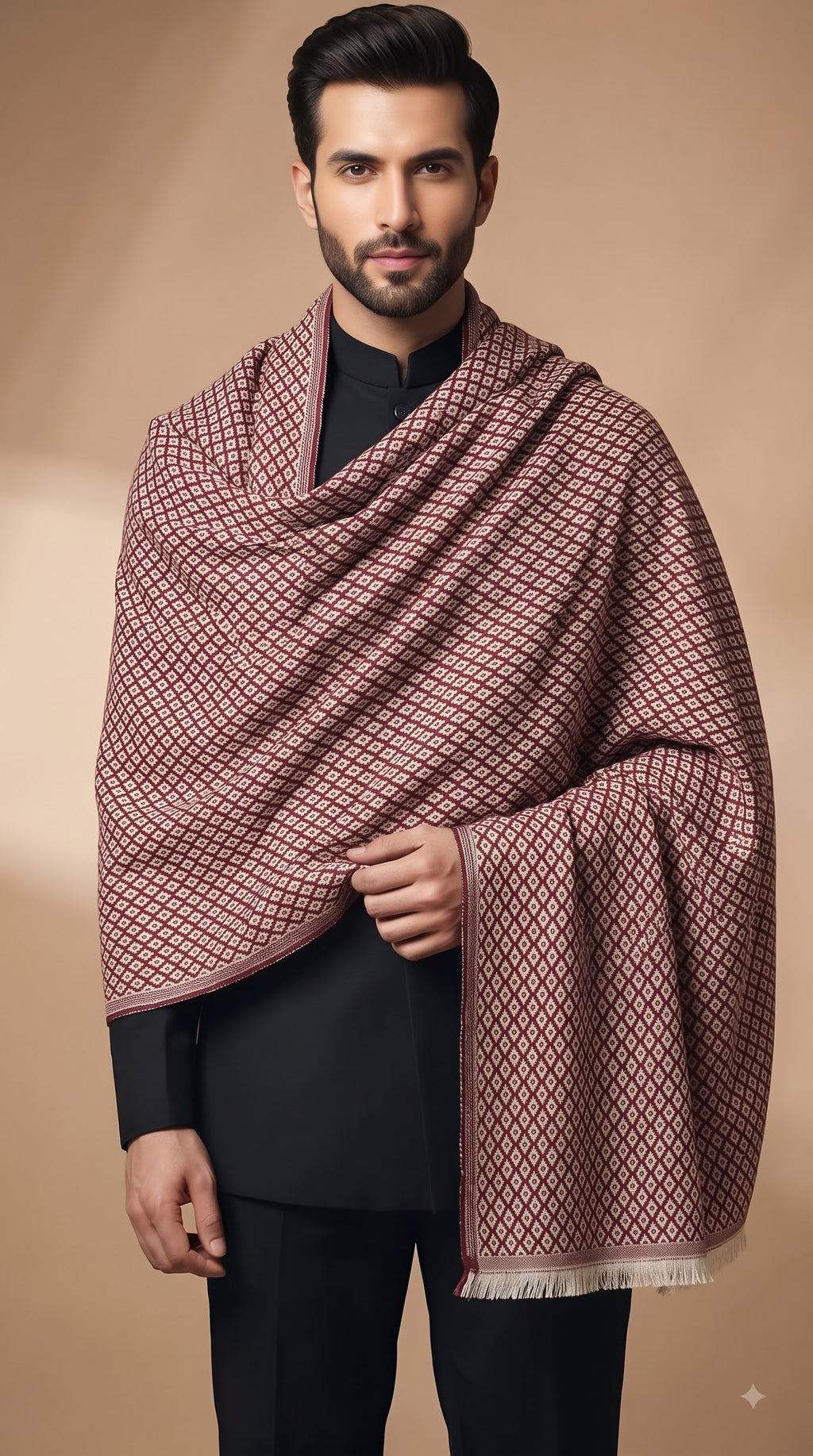 Poly Viscose Dobby Textured Stole