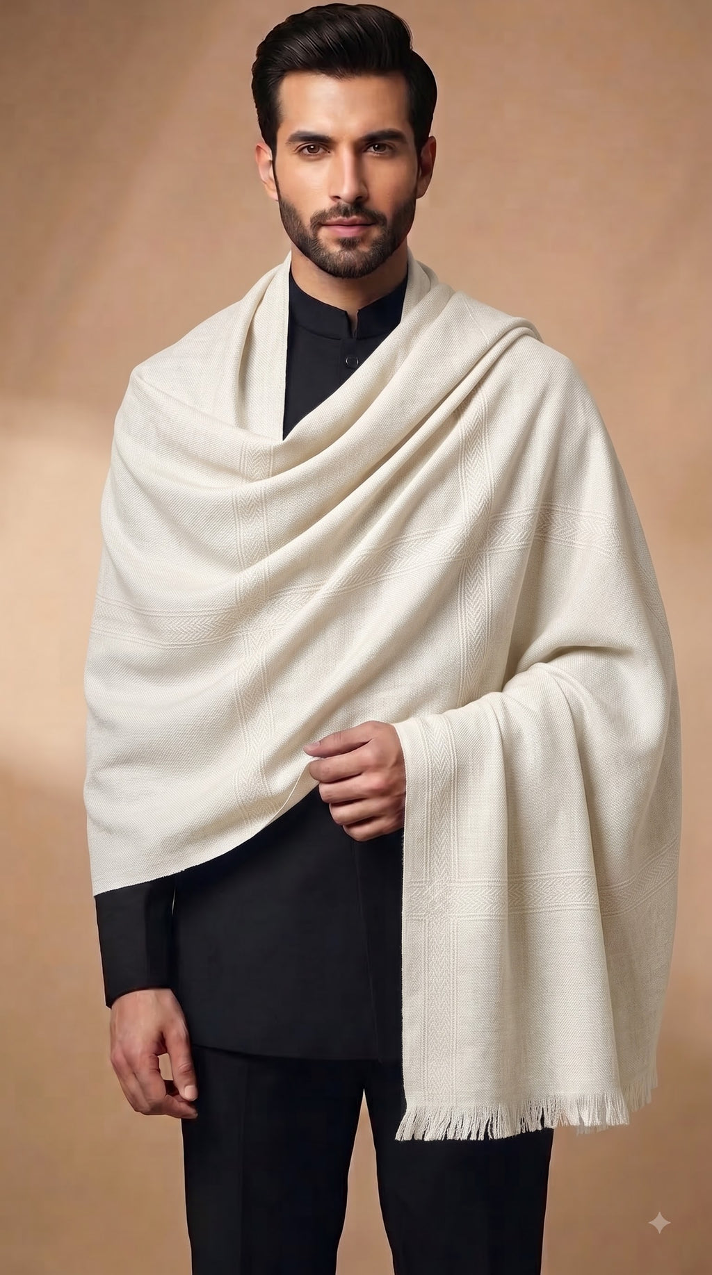 Poly Viscose Dobby Textured Stole