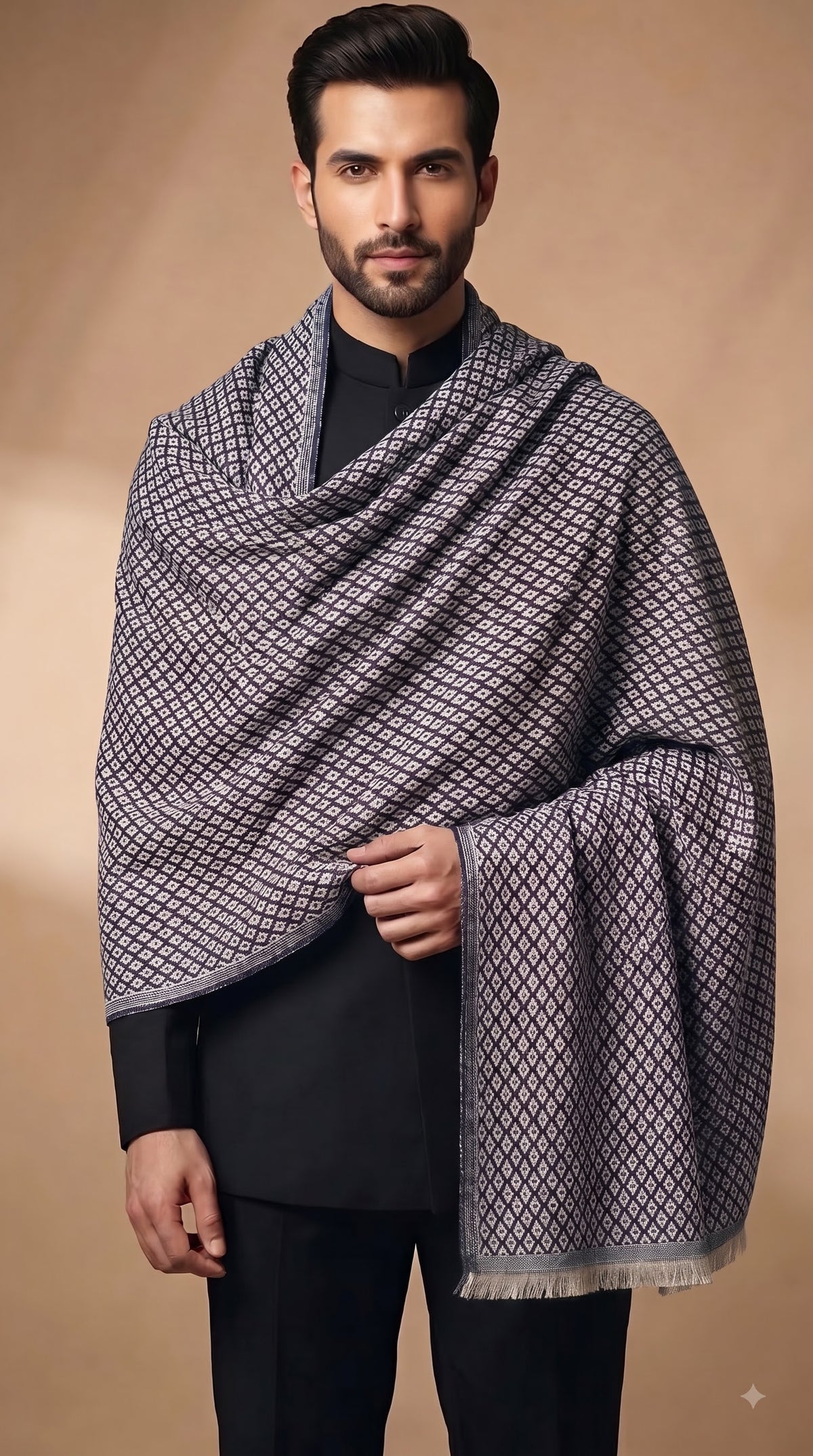 Poly Viscose Dobby Textured Stole