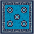 Hand-Dyed Batik Pure Silk Square scarf | 100x100 cm