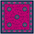 Hand-Dyed Batik Pure Silk Square scarf | 100x100 cm