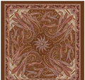 Vintage Paisley Motif Pure Silk Square Scarf | 100x100 cm