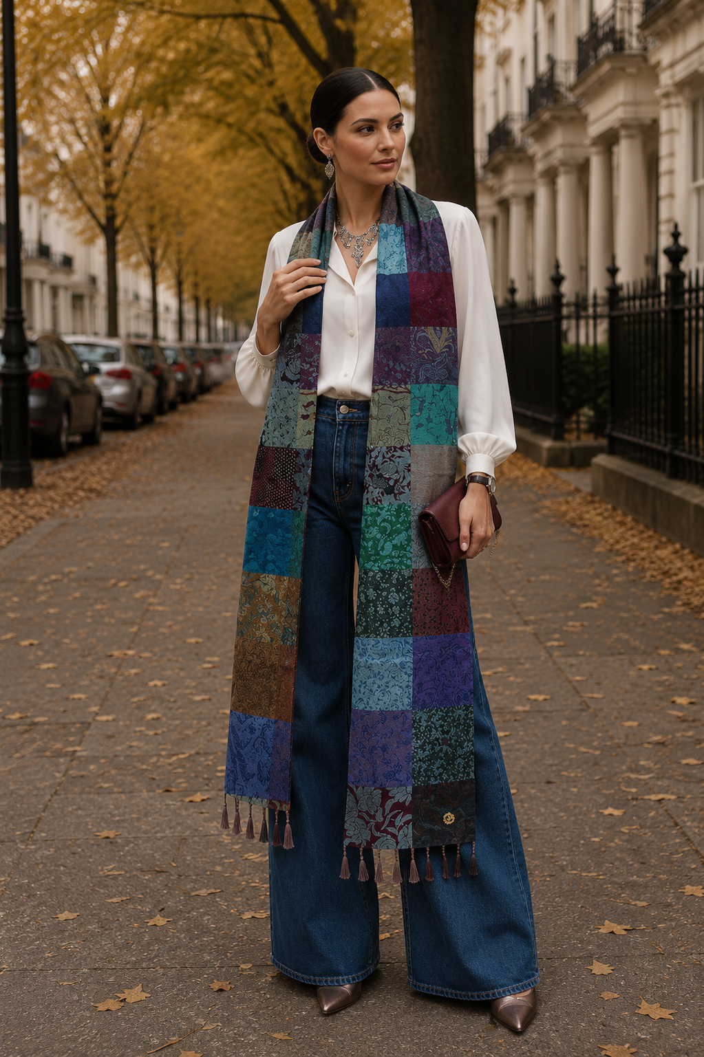 Silk Patchwork Dupatta | 85 x 240 cm