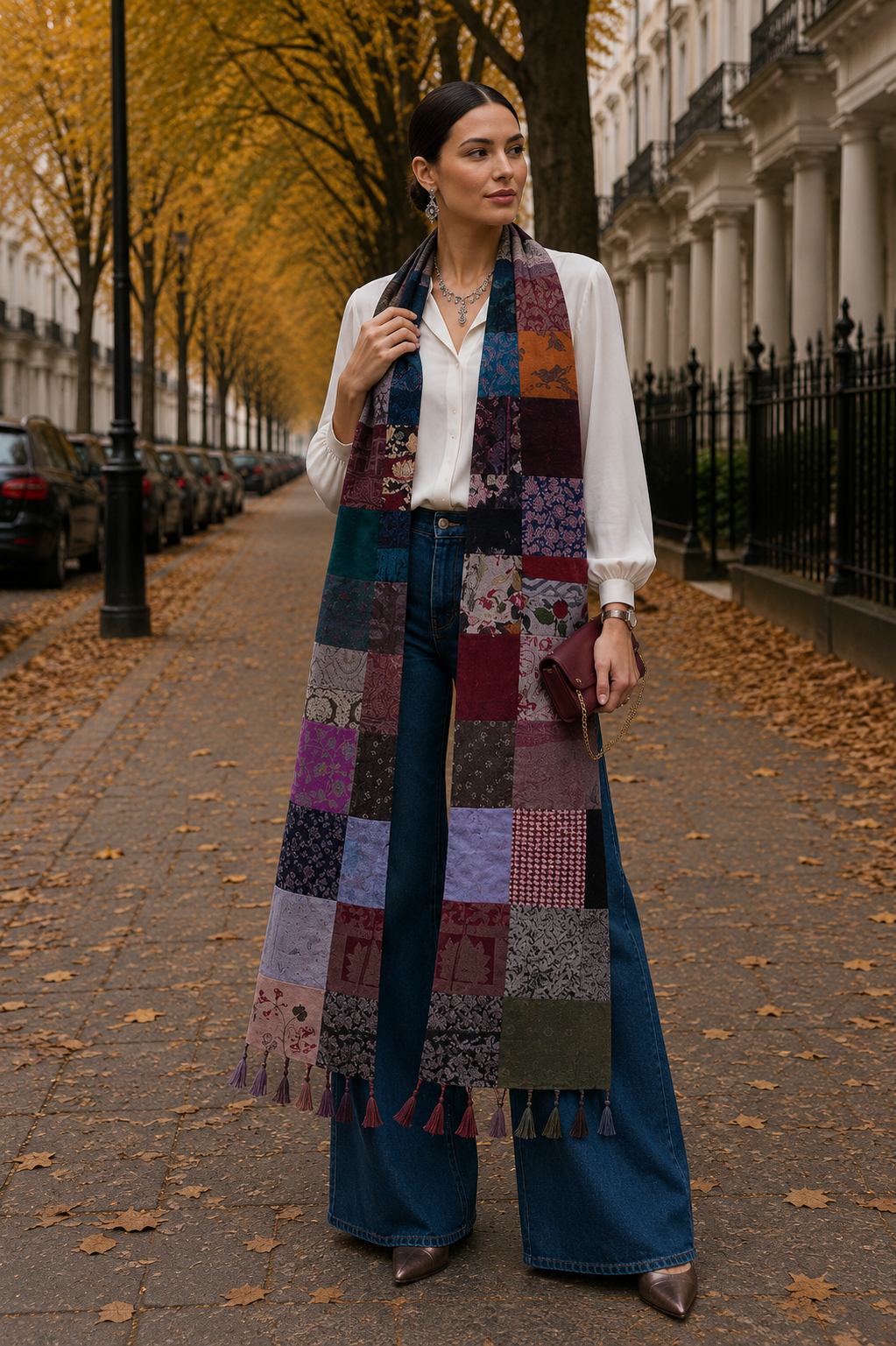 Silk Patchwork Dupatta | 85 x 240 cm