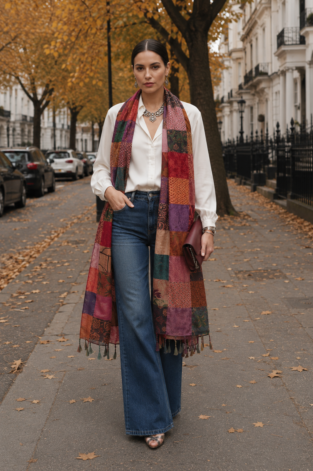 Silk Patchwork Dupatta | 85 x 240 cm