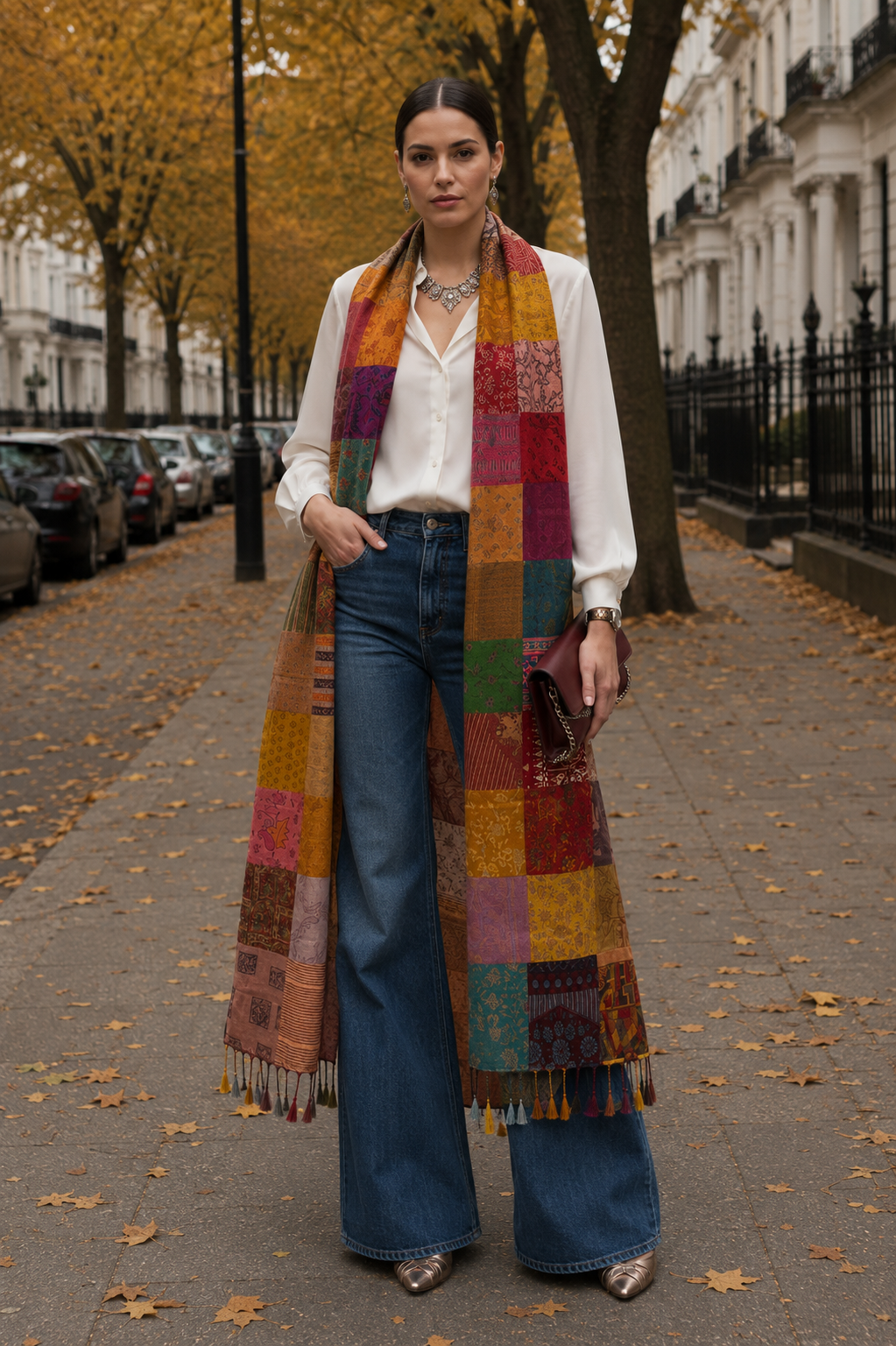 Silk Patchwork Dupatta | 85 x 240 cm