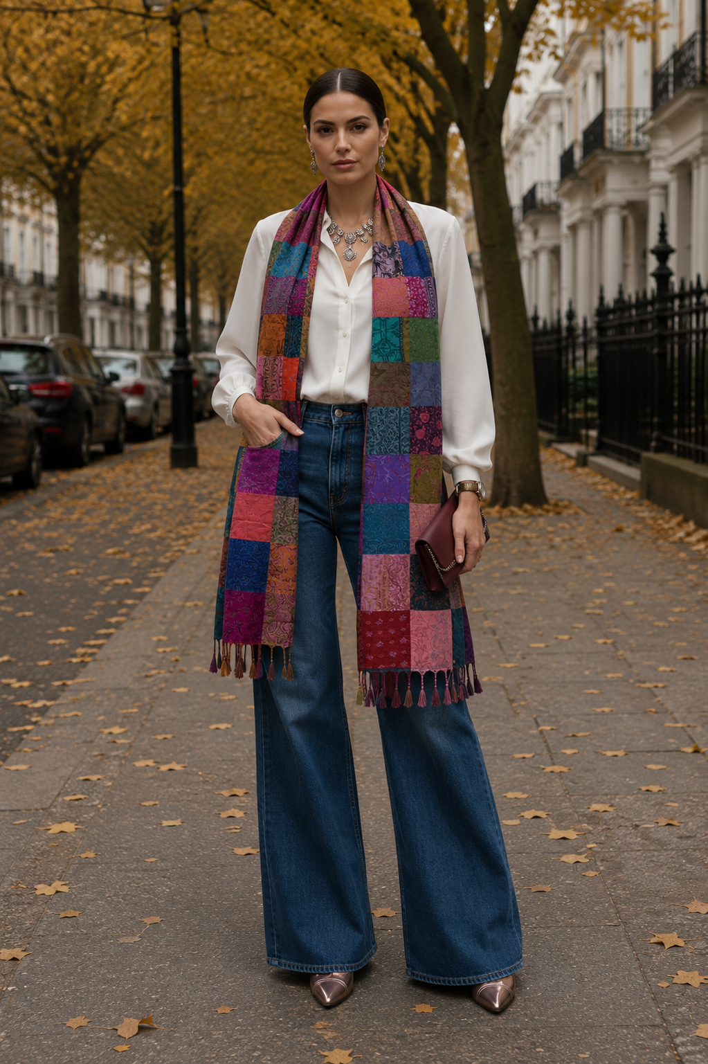 Silk Patchwork Dupatta | 85 x 240 cm