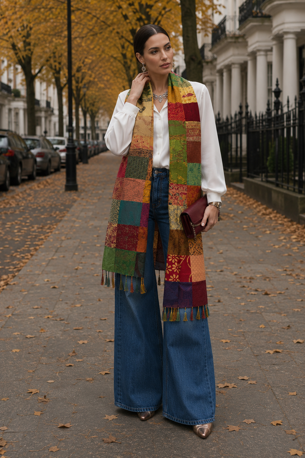Silk Patchwork Dupatta | 85 x 240 cm