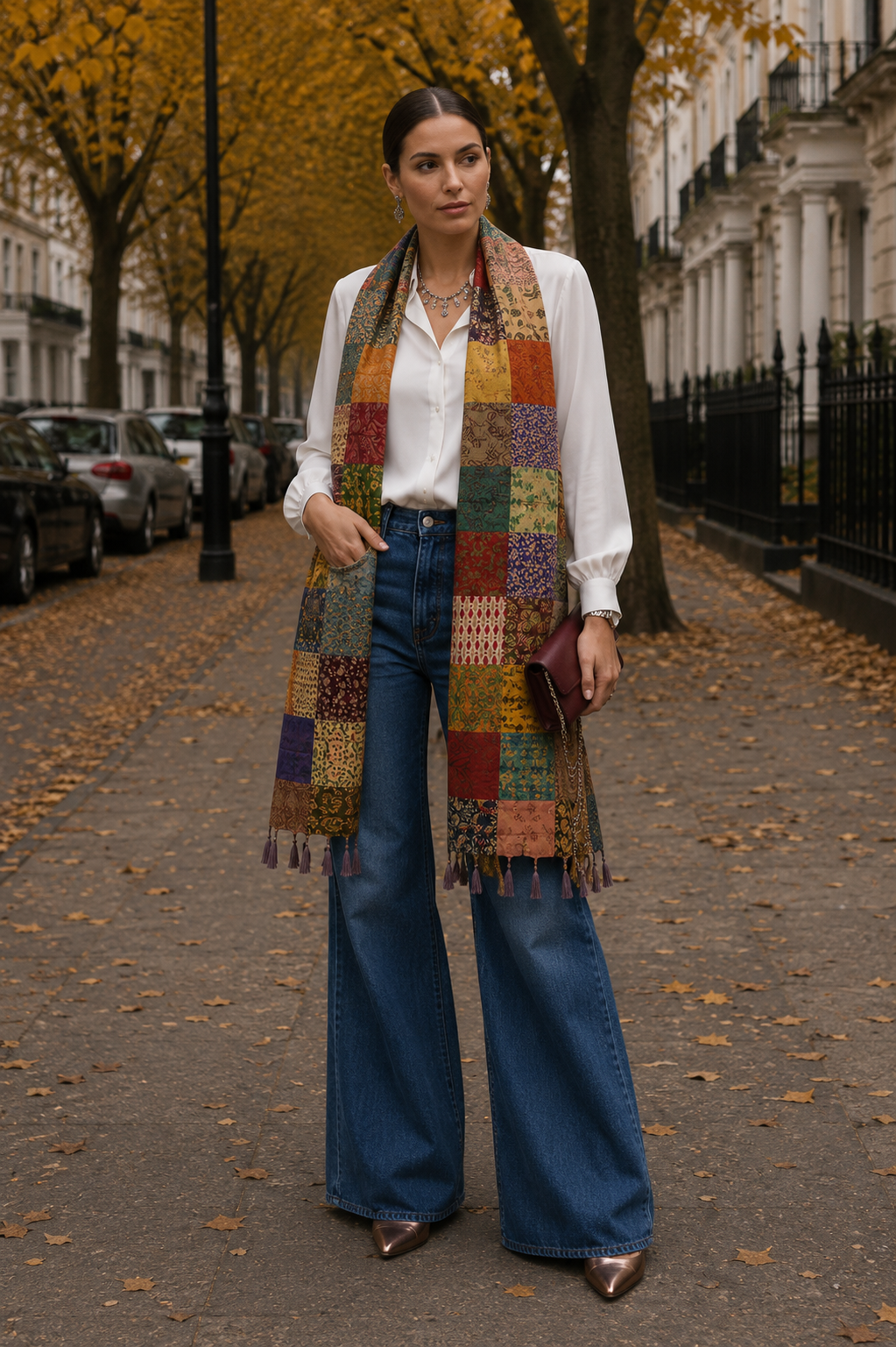 Silk Patchwork Dupatta | 85 x 240 cm