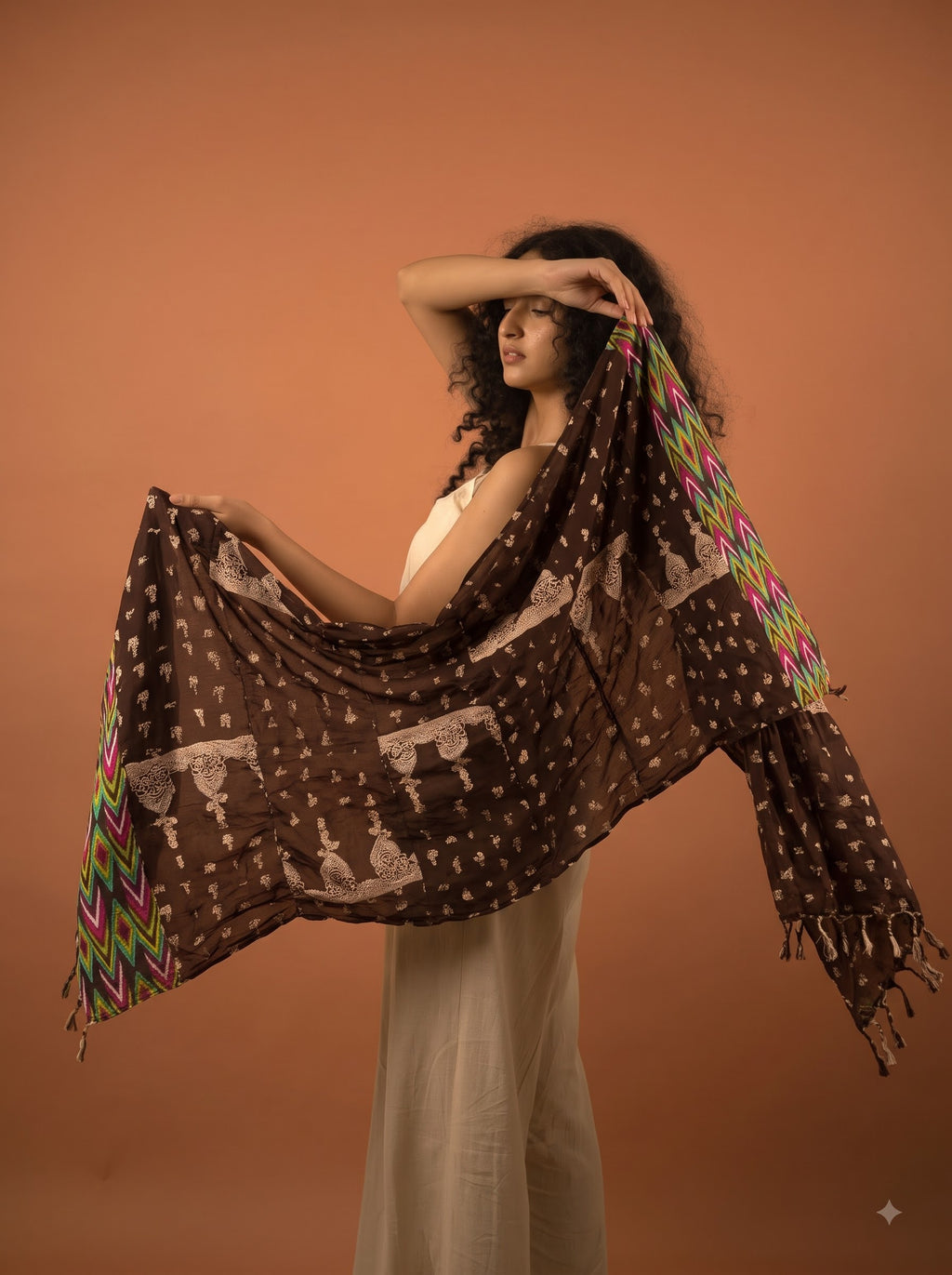 Printed Cotton Patchwork Lycra Stole