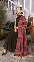 Geometric Tribal Block Polyester Stole with Tassels