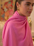 Dark Pink Solid Cotton Stole
