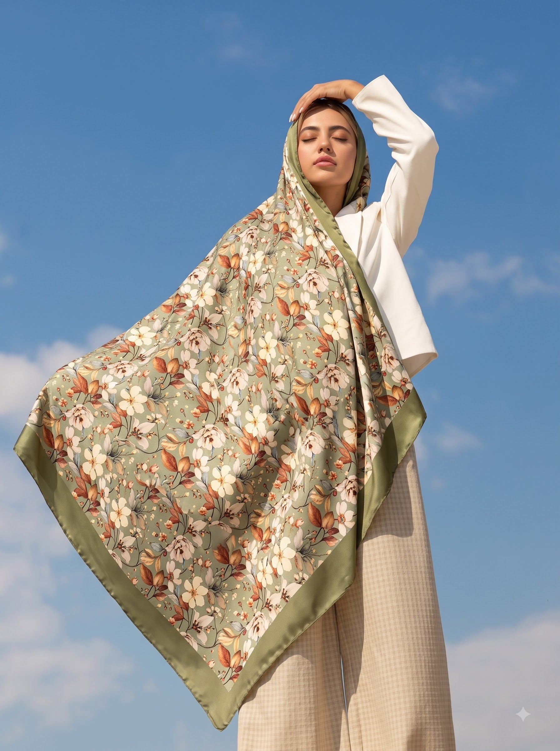 Digital Printed Satin Scarf
