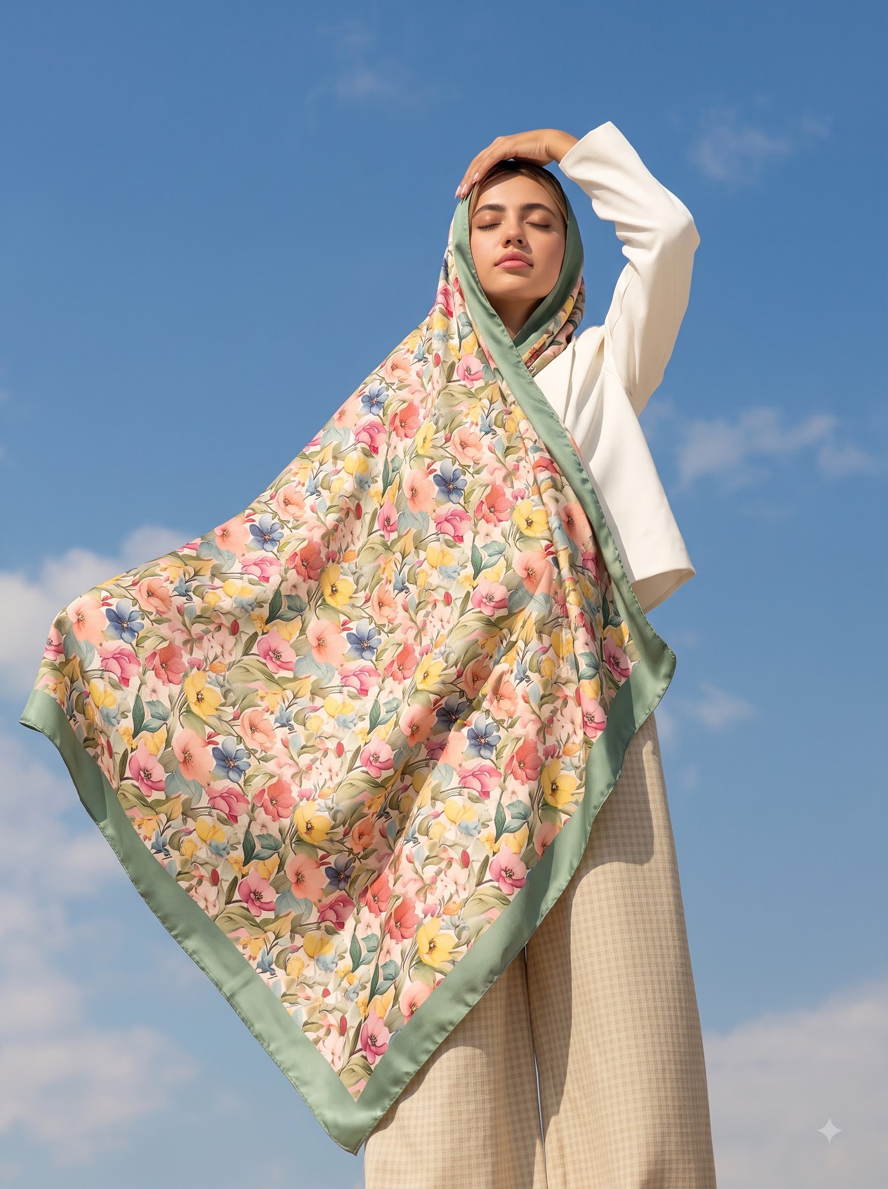 Digital Printed Satin Scarf
