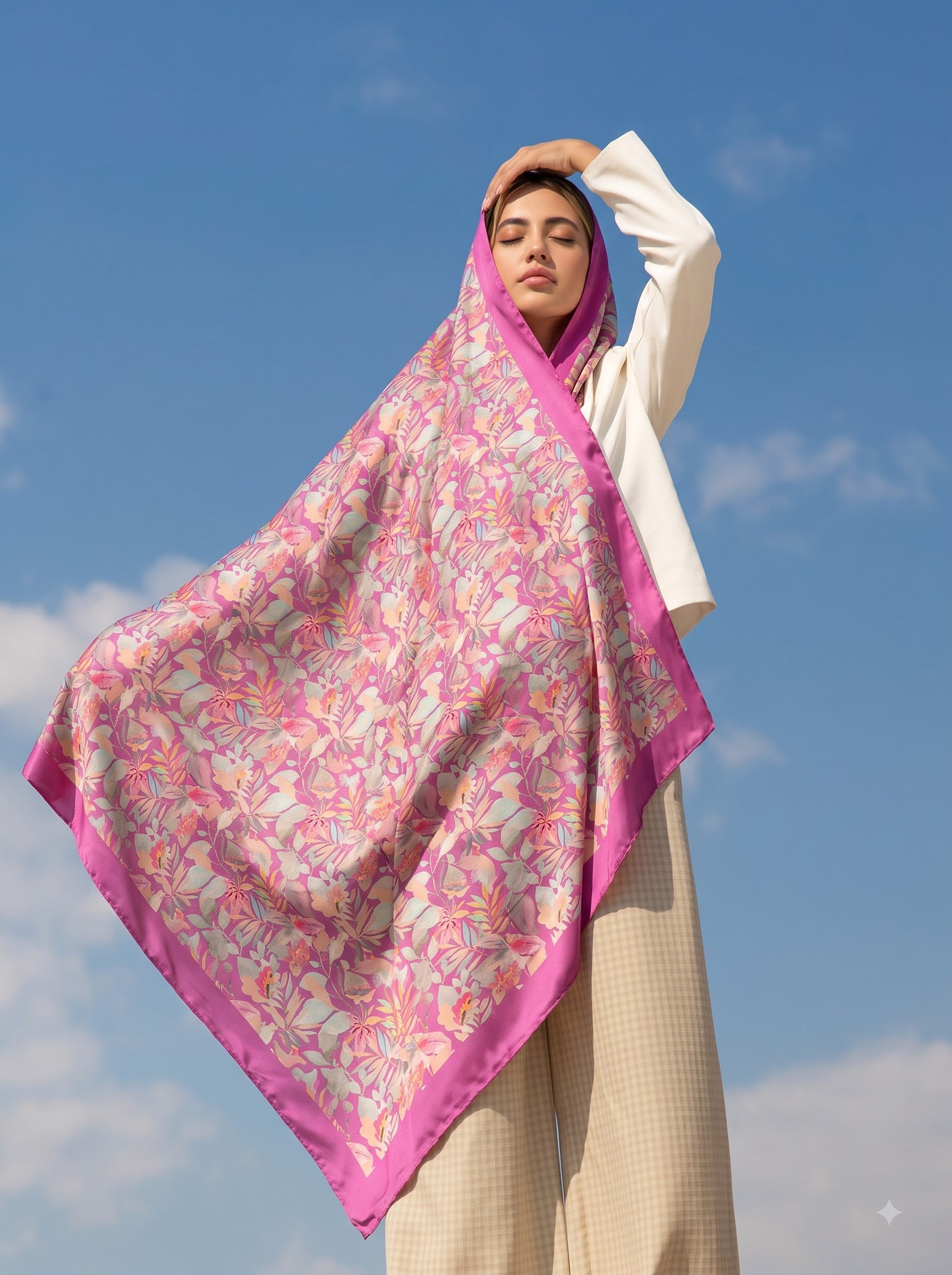Digital Printed Satin Scarf