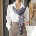 Boho Paisley Print Satin Square Scarf
