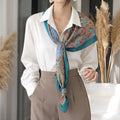 Silk Square Scarf: Vintage Paisley Print (100x100cm)