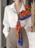 Boho Paisley Print Satin Square Scarf