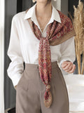 Silk Square Scarf: Vintage Paisley Print (100x100cm)