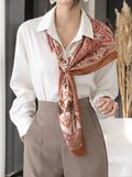 Silk Square Scarf: Vintage Paisley Print (100x100cm)