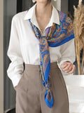 Silk Square Scarf: Vintage Paisley Print (100x100cm)